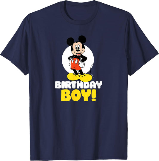 Mickey Mouse Birthday Boy T-Shirt - T-Shirt | Navy