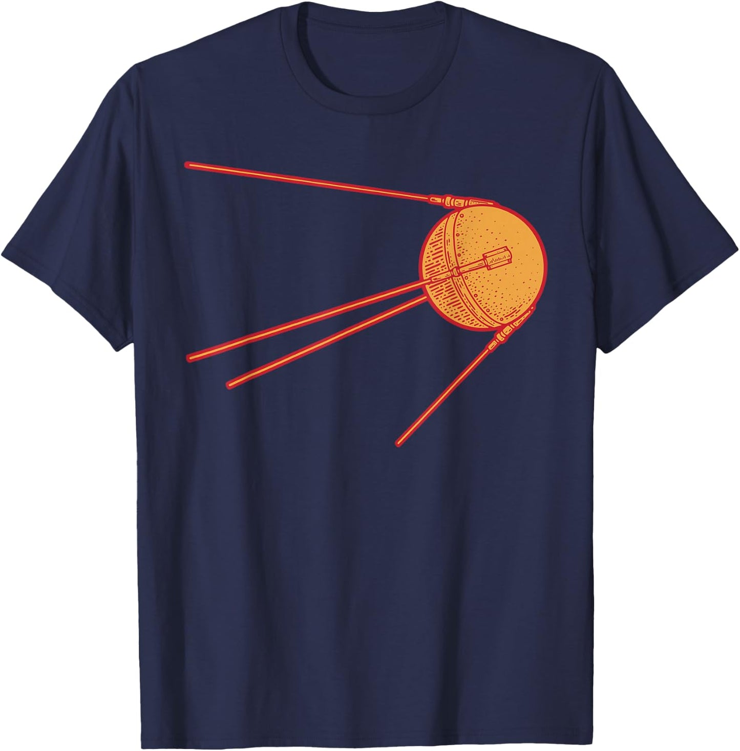 Sputnik Soviet Space Flight USSR Soviet Union T-Shirt - T-Shirt | Navy