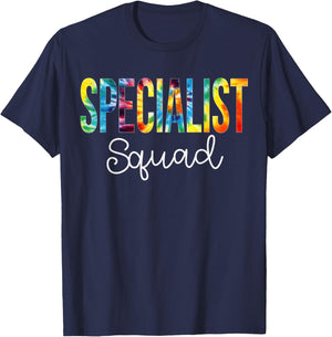 Specialist Squad Tie Dye Appreciation Day Back To School T-Shirt - T-Shirt | Navy