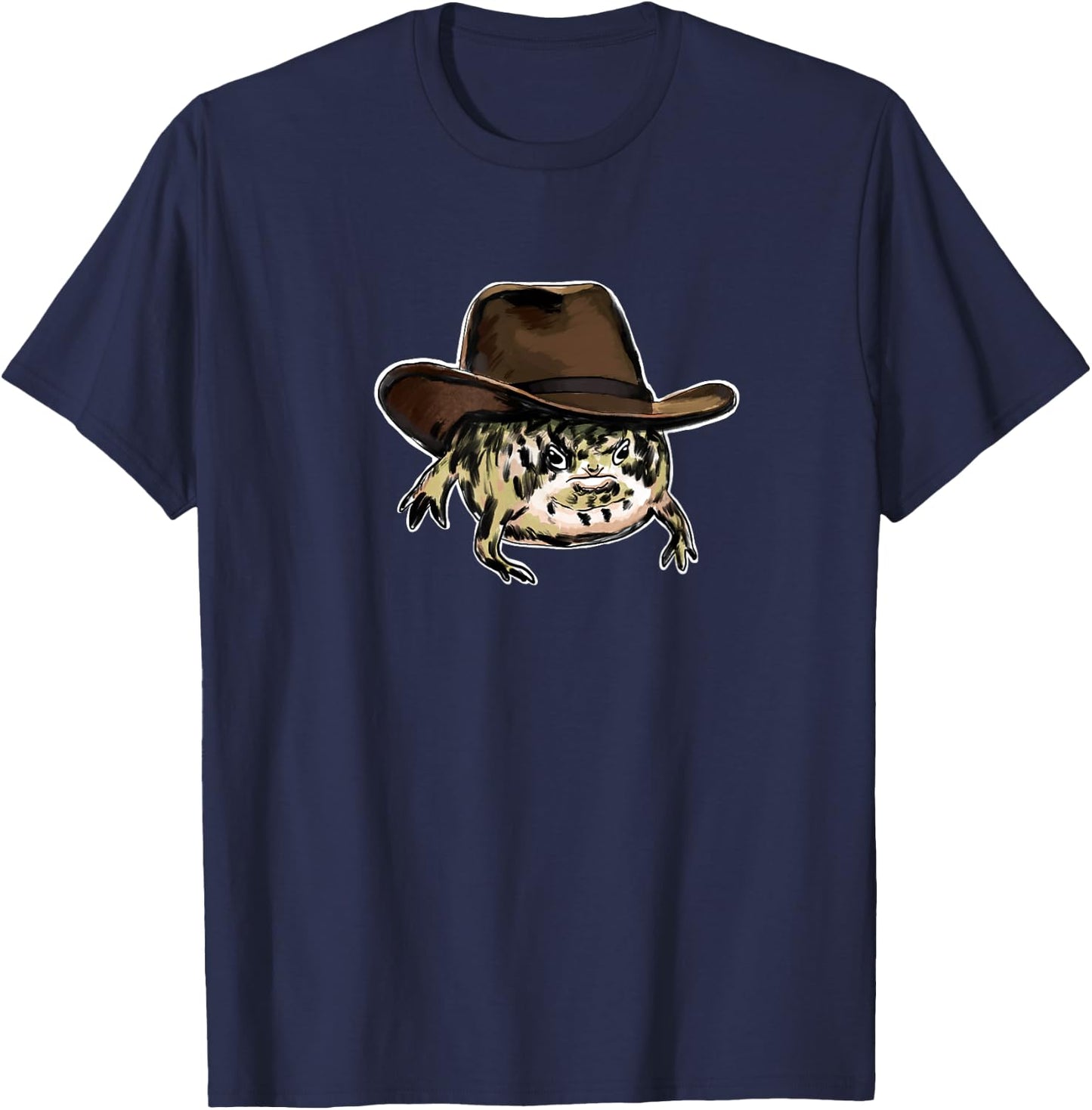 Funny Mashup Between Desert Rain Frog and Howdy Memes T-Shirt - T-Shirt | Navy