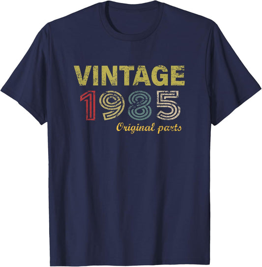 Vintage 1985 Cool 40 Year Old Bday Men Women 40th Birthday T-Shirt - T-Shirt | Navy