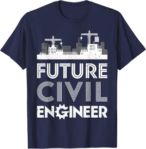 Future Civil Engineer Men Women Engineering Student Gifts T-Shirt - T-Shirt | Navy