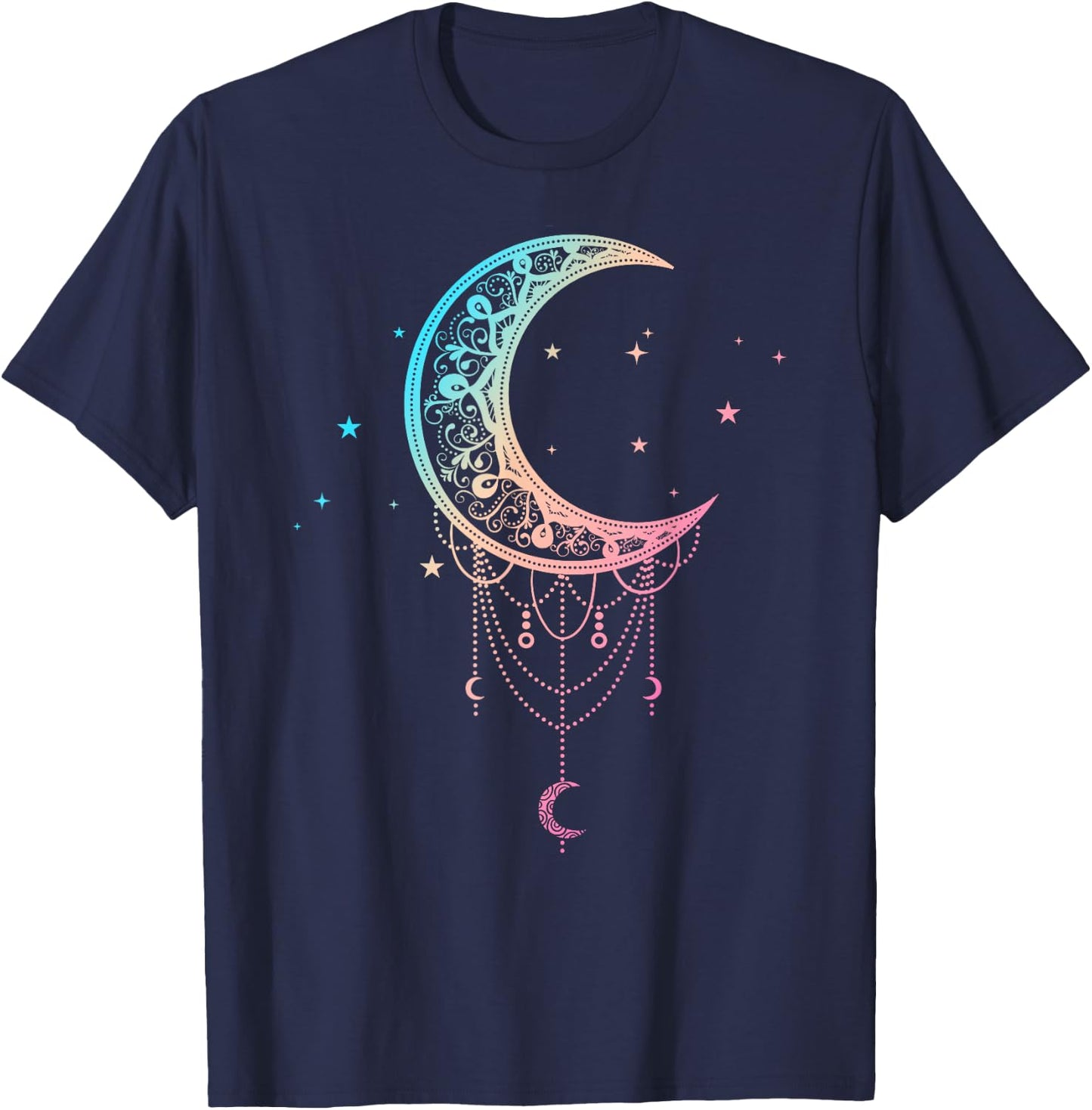 Pastel Moon Kawaii Pastel Goth T-Shirt - T-Shirt | Navy