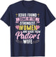 Pastor Wife Appreciation Church Christian Pastor Wife T-Shirt - T-Shirt | Navy
