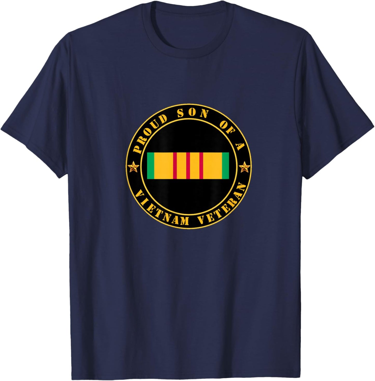 Proud Son of a Vietnam Veteran necklace - Viet Vet army T-Shirt - T-Shirt | Navy
