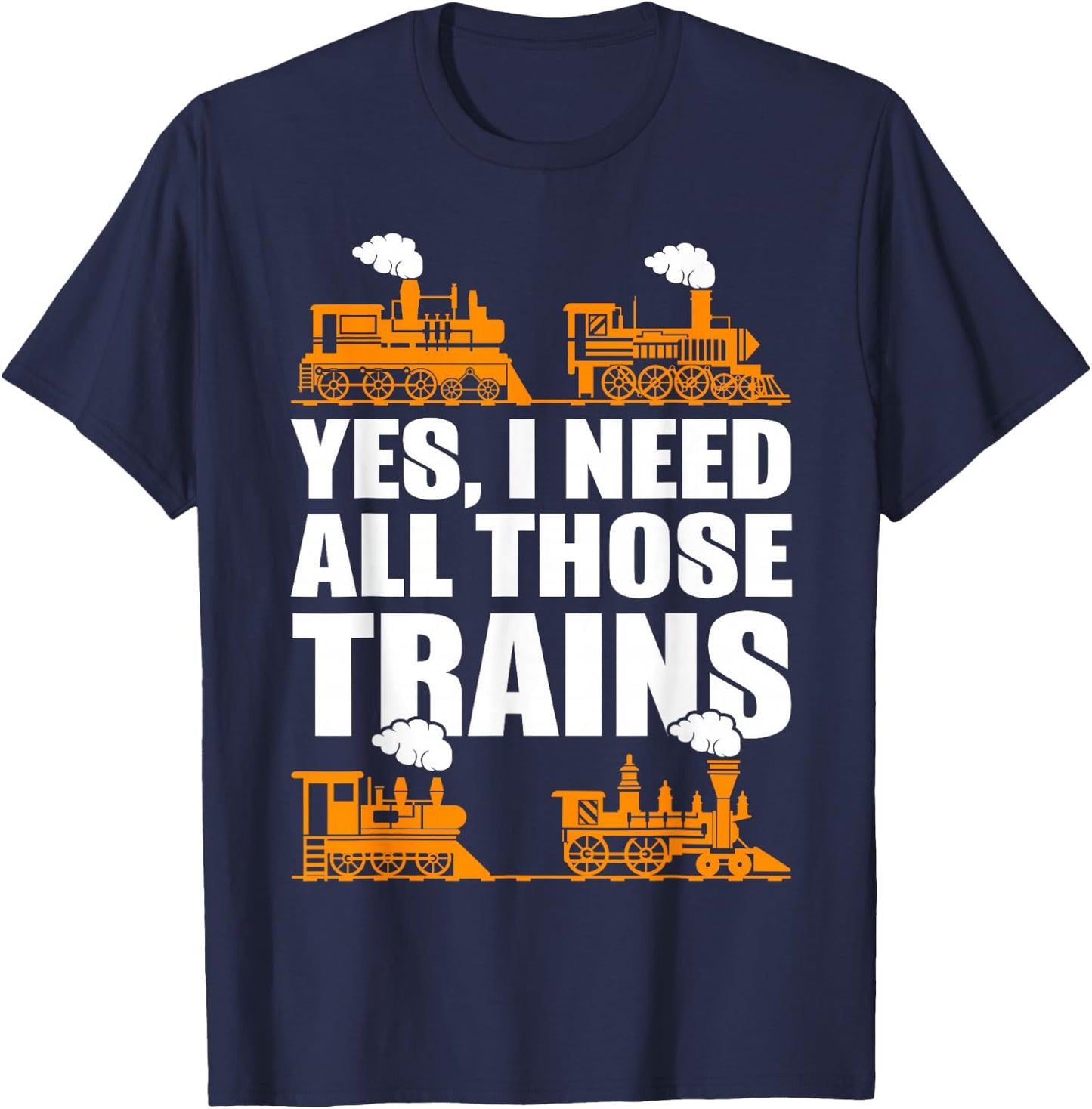 Train Collector Funny Model Train Small T-Shirt - T-Shirt | Navy