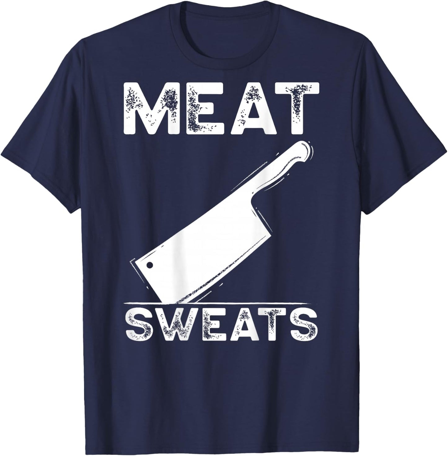 Meat Sweats Backprint Meat T-Shirt - T-Shirt | Navy