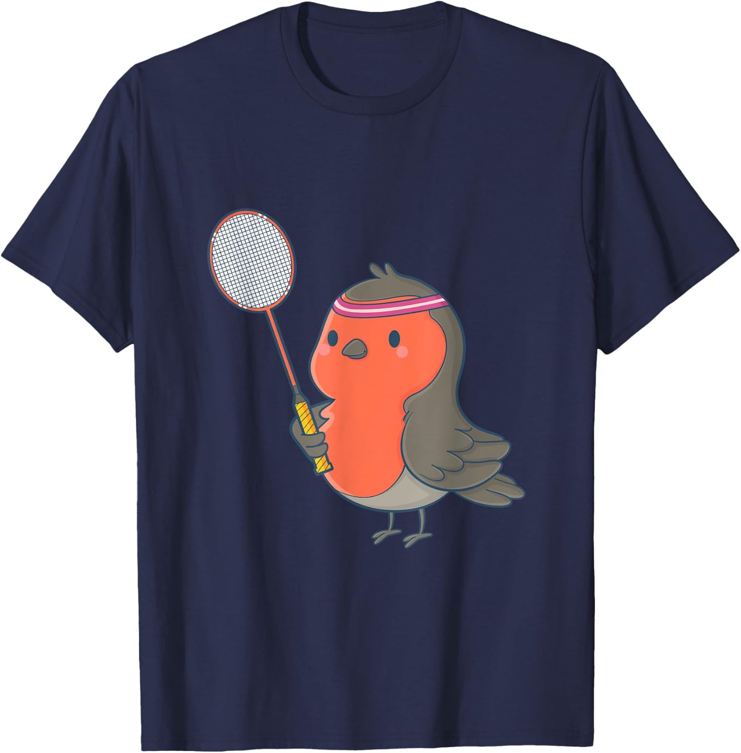 Badminton and shuttlecock player bird T-Shirt - T-Shirt | Navy
