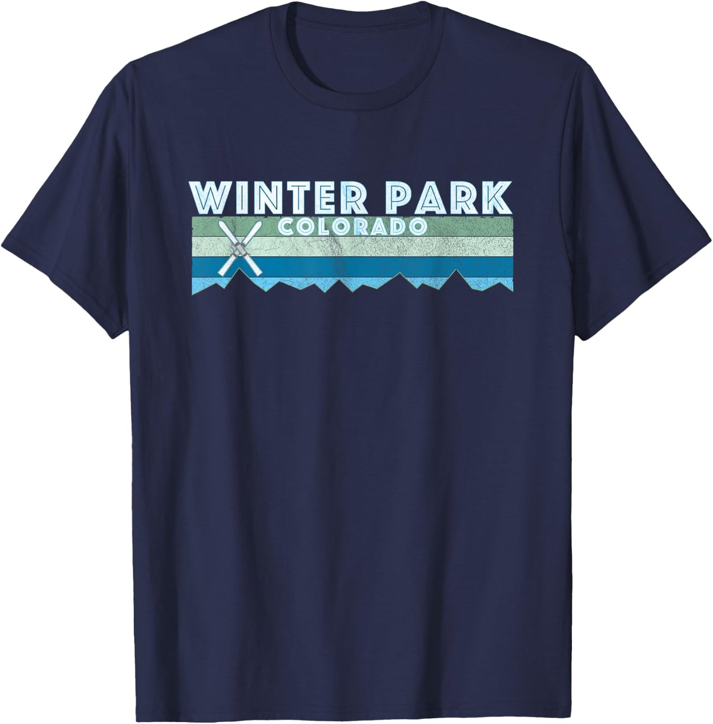 Winter Prk Ski T Shirt / Retro Vintage Winter Park, CO Shirt T-Shirt - T-Shirt | Navy
