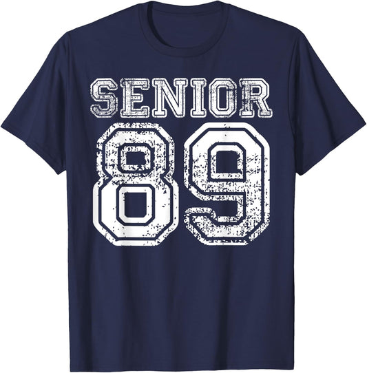 Senior 89 Shirt Class of 1989 High School 30-Year Reunion T-Shirt - T-Shirt | Navy