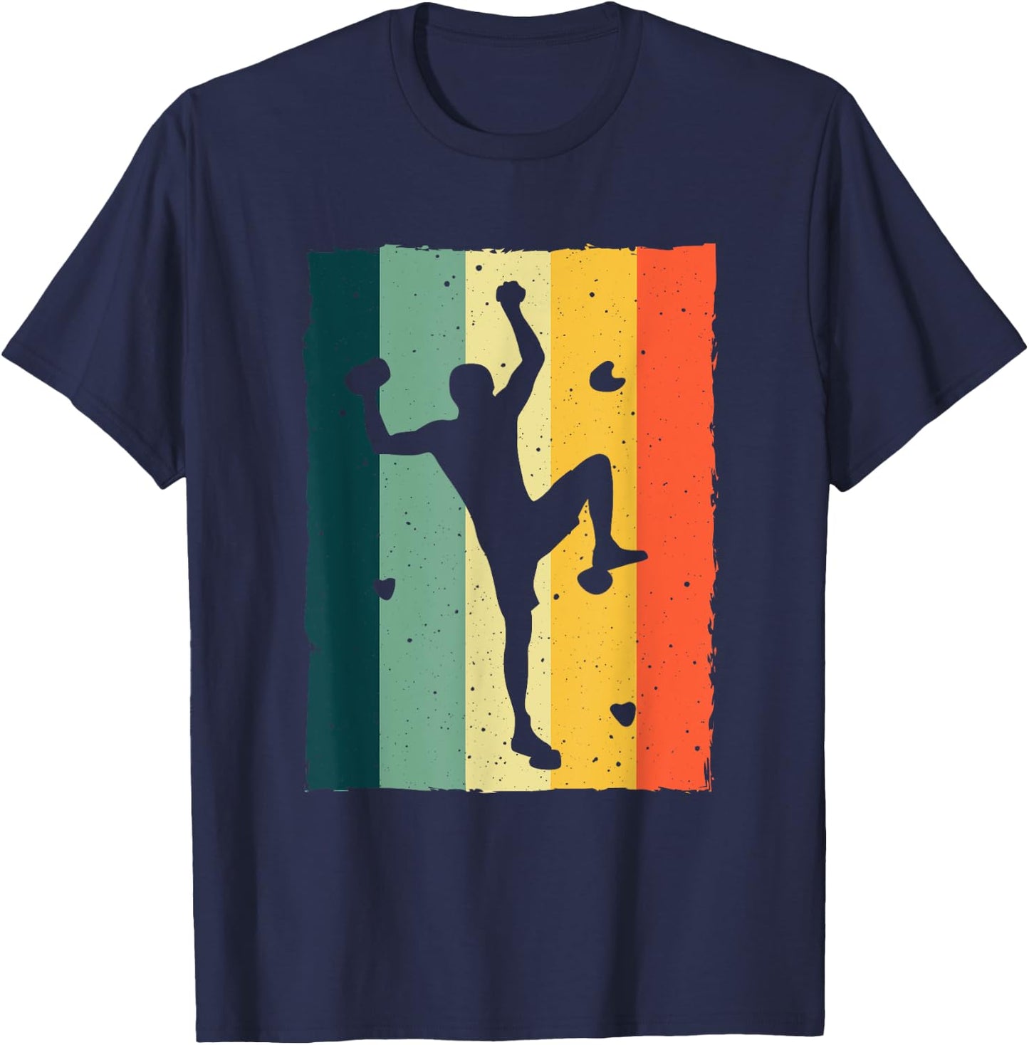 Vintage Bouldering Design Rock Climbing Women Kids T-Shirt - T-Shirt | Navy