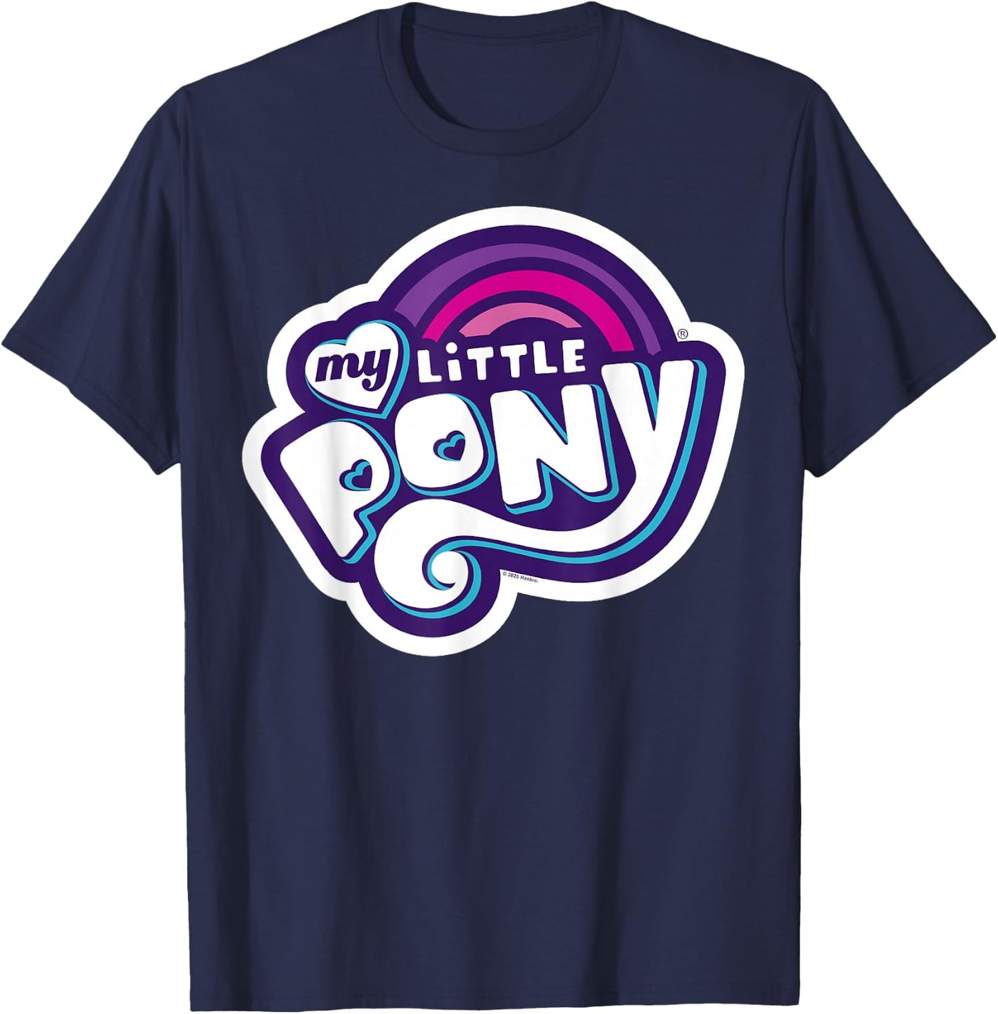 My Little Pony: Friendship is Magic Classic Retro Logo T-Shirt - T-Shirt | Navy