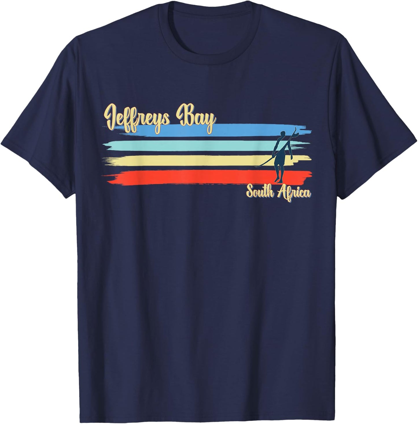Jeffreys Bay South Africa Surfing Beach Men Women T-Shirt - T-Shirt | Navy