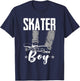 Funny Skateboard Lover Graphic for Boys and Men Skater T-Shirt - T-Shirt | Navy