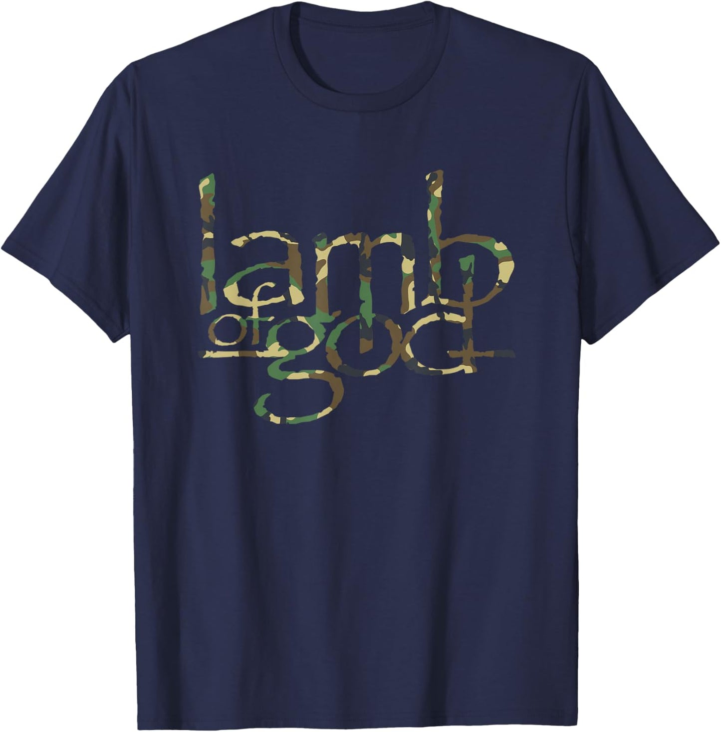 Lamb of God – Memorial Day Camouflage Logo T-Shirt - T-Shirt | Navy