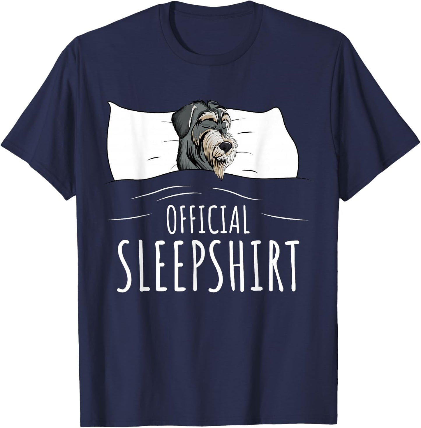 Miniature Schnauzer Pajama Official Sleepshirt T-Shirt - T-Shirt | Navy