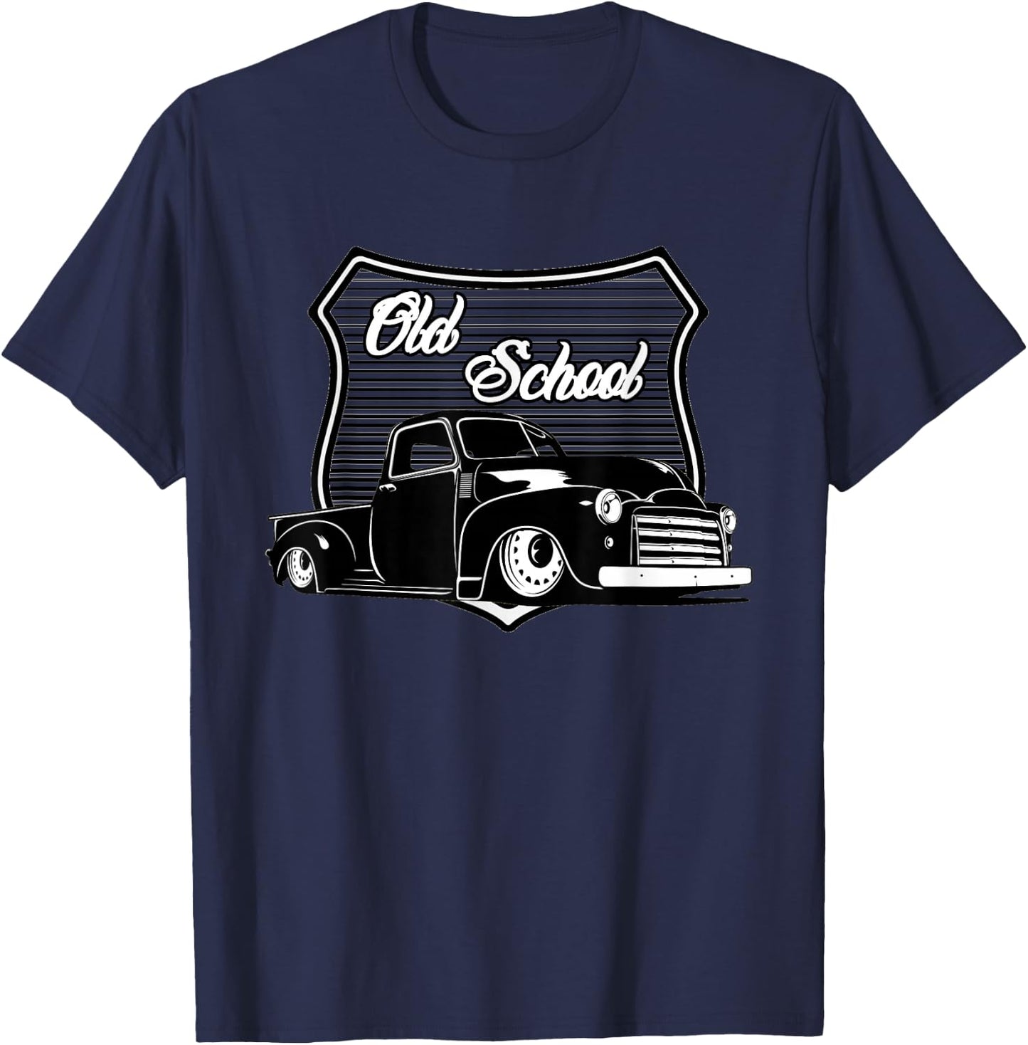 Vintage Truck, Vintage Muscle, Lowrider,Men's Lowrider Truck T-Shirt - T-Shirt | Navy