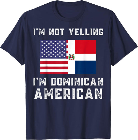 Dominican American Flag Apparel - Funny Dominicans Design T-Shirt - T-Shirt | Navy