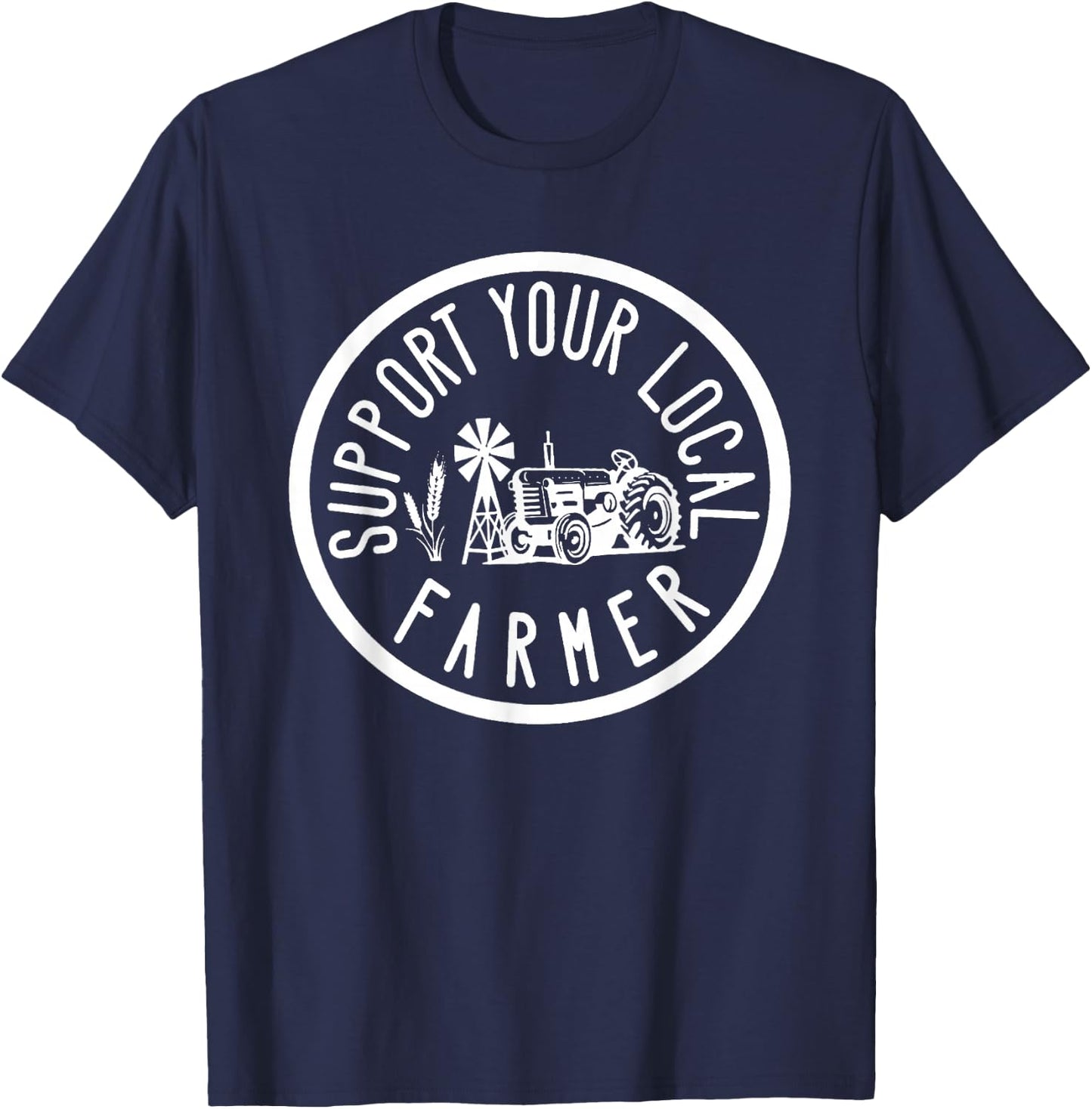 Support your local farmers market farming. T-Shirt - T-Shirt | Navy