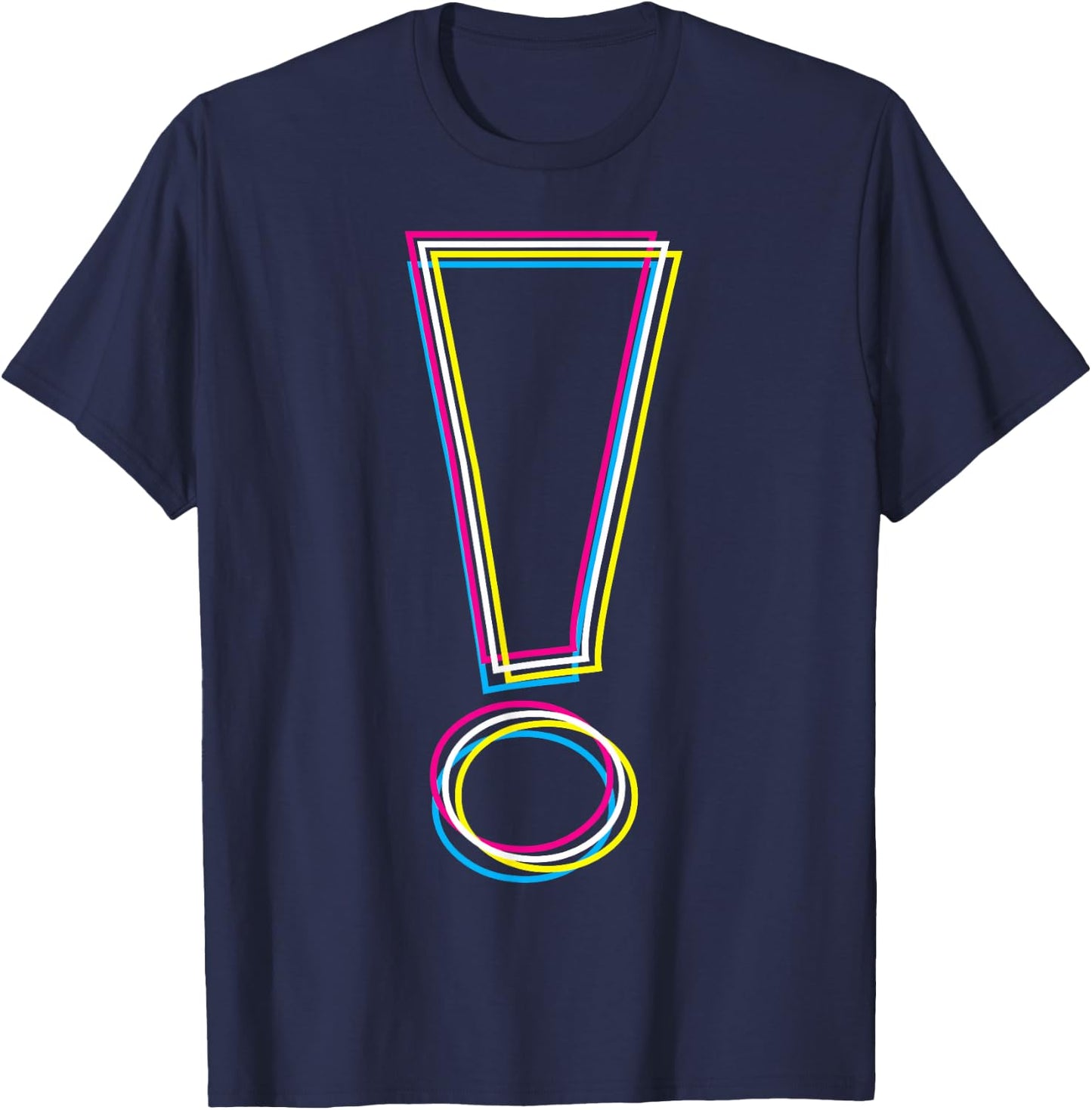 CMYK(W) Graphic Exclamation Point T-Shirt - T-Shirt | Navy