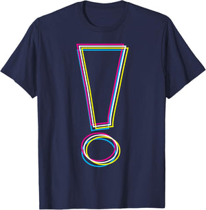 CMYK(W) Graphic Exclamation Point T-Shirt - T-Shirt | Navy