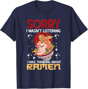 Japanese Noodles Ramen Axolotl T-Shirt - T-Shirt | Navy