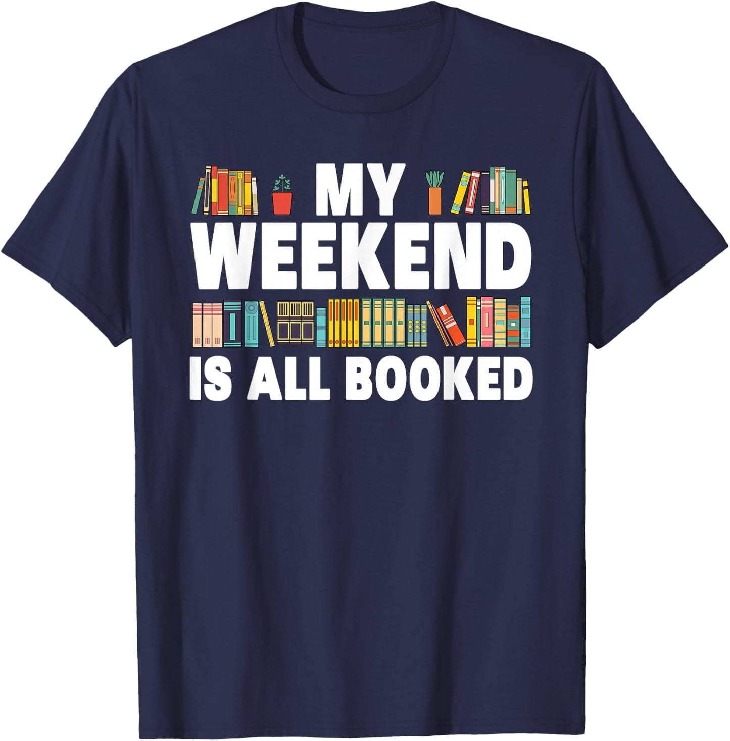 Funny Book Design Women Book Lover Library Reader , Black T-Shirt - T-Shirt | Navy