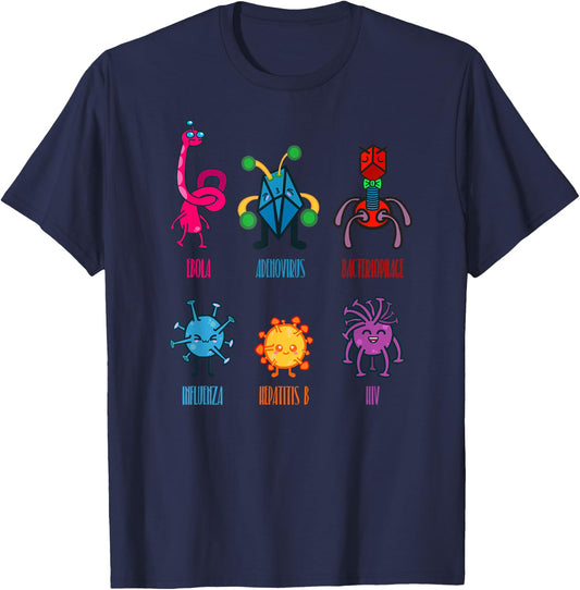 Cute Virus for Virologists T-Shirt - T-Shirt | Navy