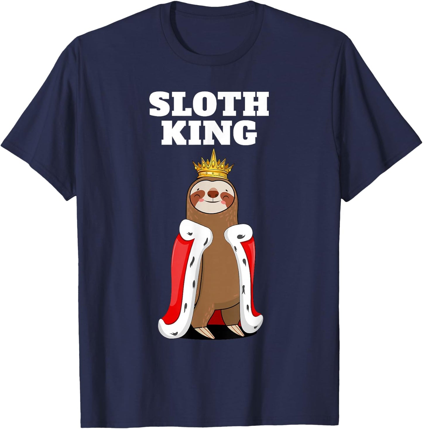 Sloth King | Boys Sloth | Sloth T-Shirt - T-Shirt | Navy