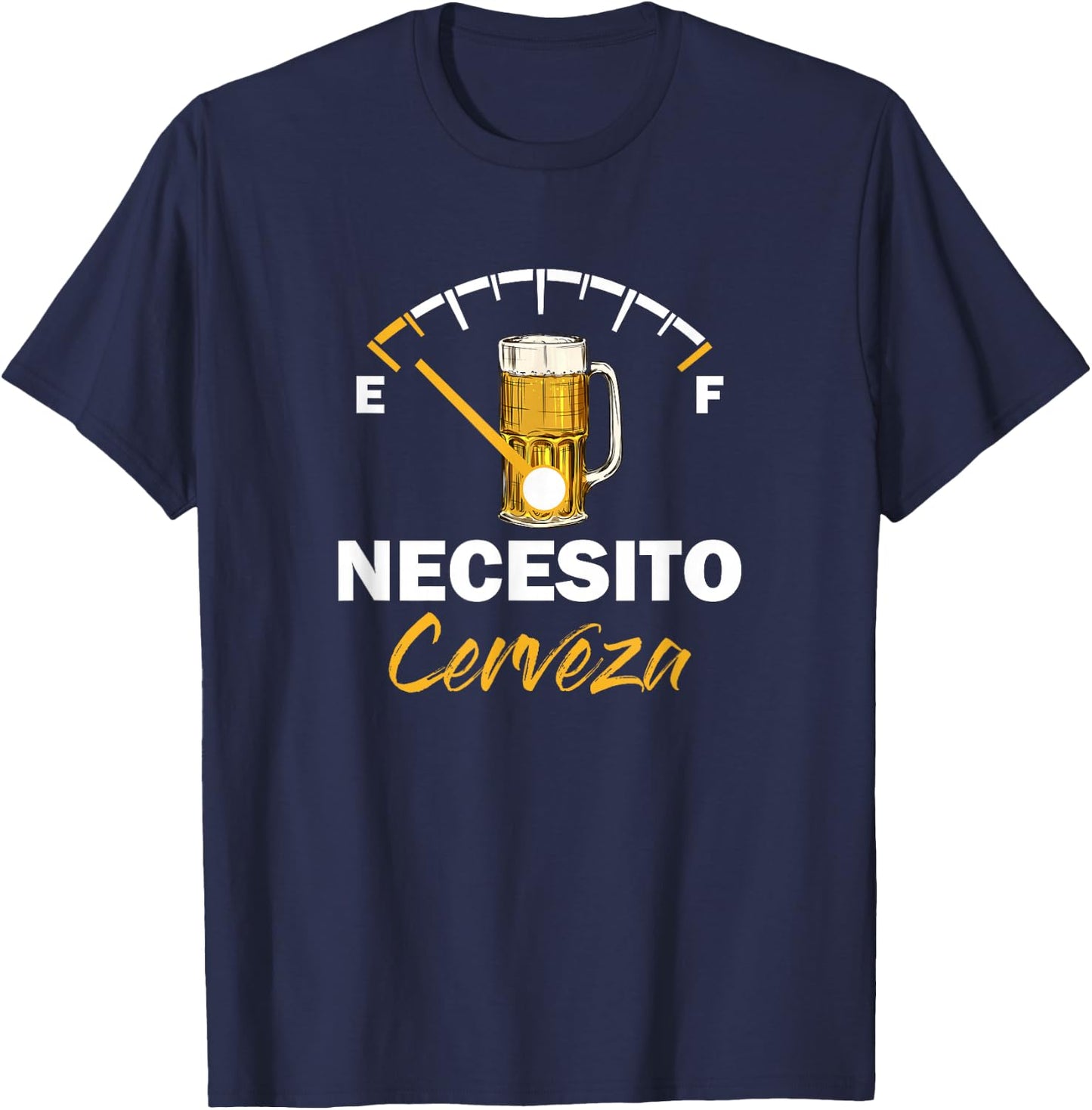 Mexican Beer Necesito Cerveza Cool & Funny Sayings T-Shirt - T-Shirt | Navy