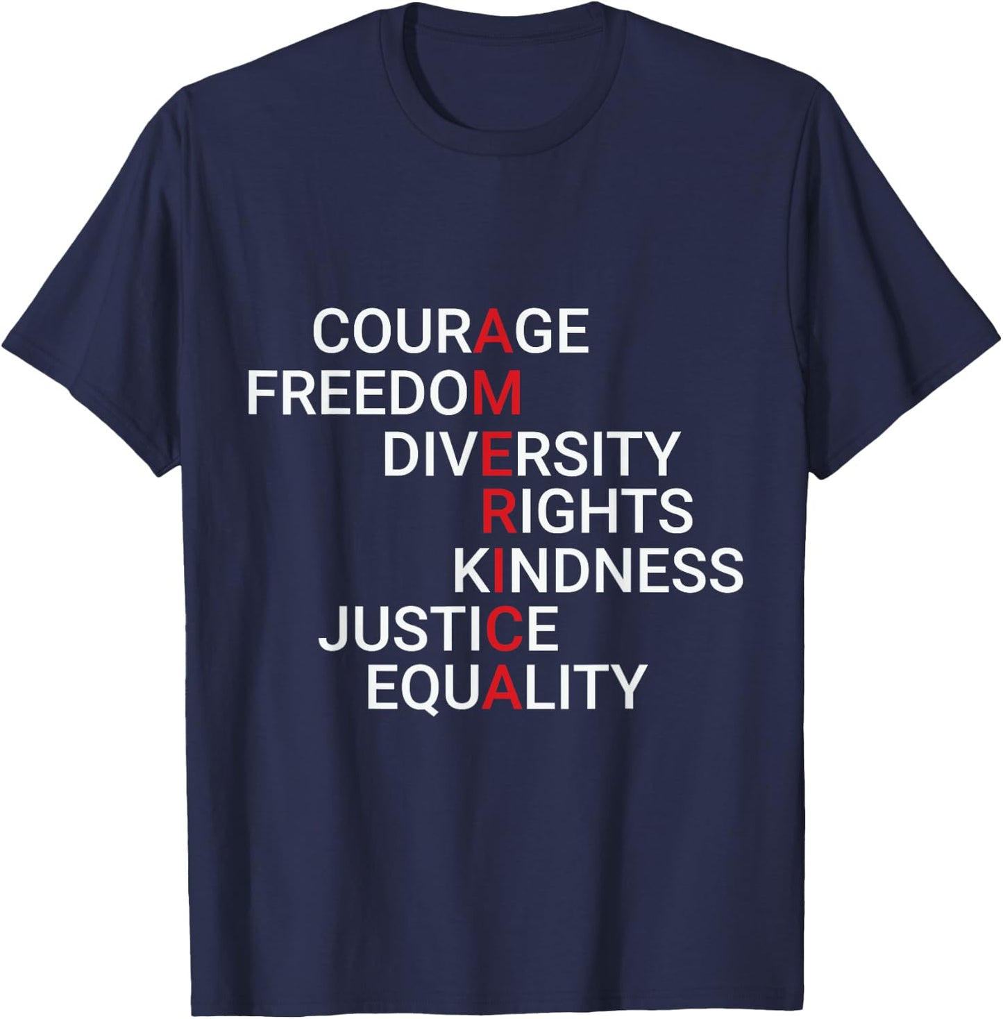 Check out my USA Shirts America Courage Freedom Rights Justice T-Shirt - T-Shirt | Navy