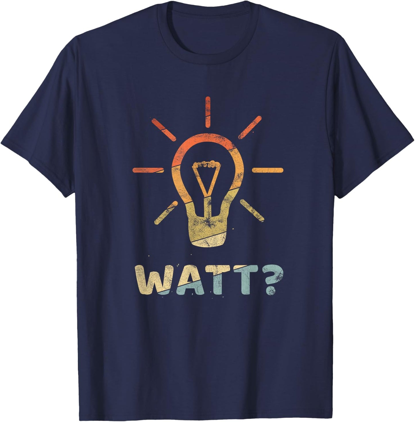 WATT ? Funny Gift electrician Meister Vintage T-Shirt - T-Shirt | Navy