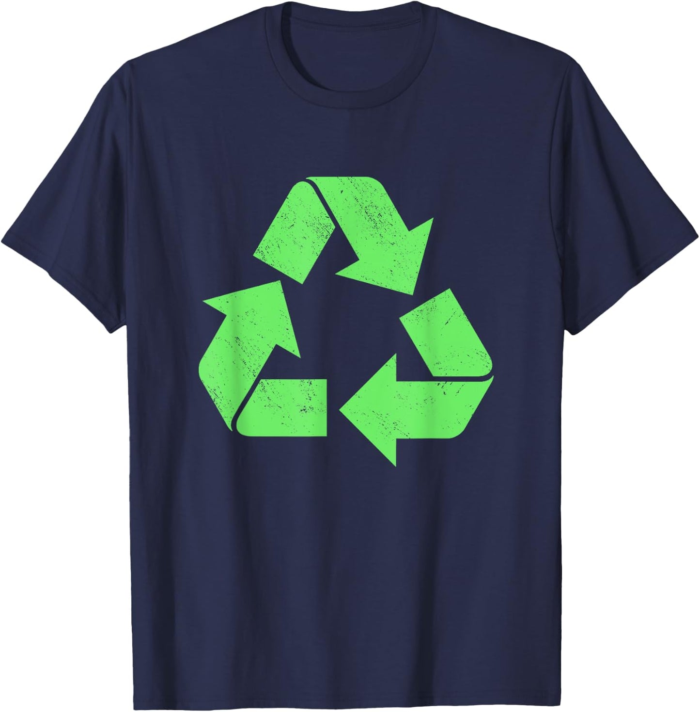 Recycling Vintage Logo Environmentalist Recycle Earth Day T-Shirt - T-Shirt | Navy