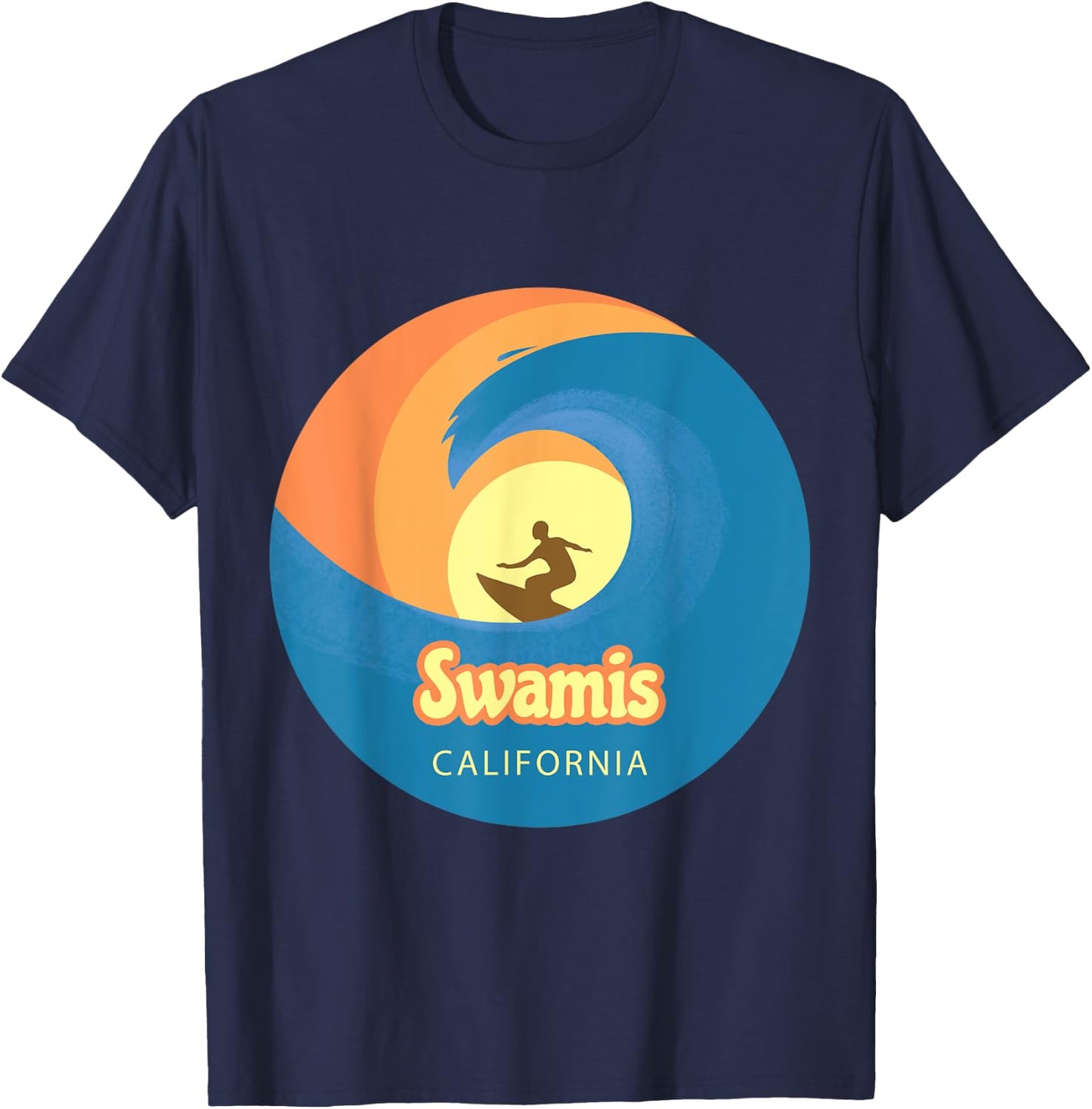 Swamis California surfing T-Shirt - T-Shirt | Navy