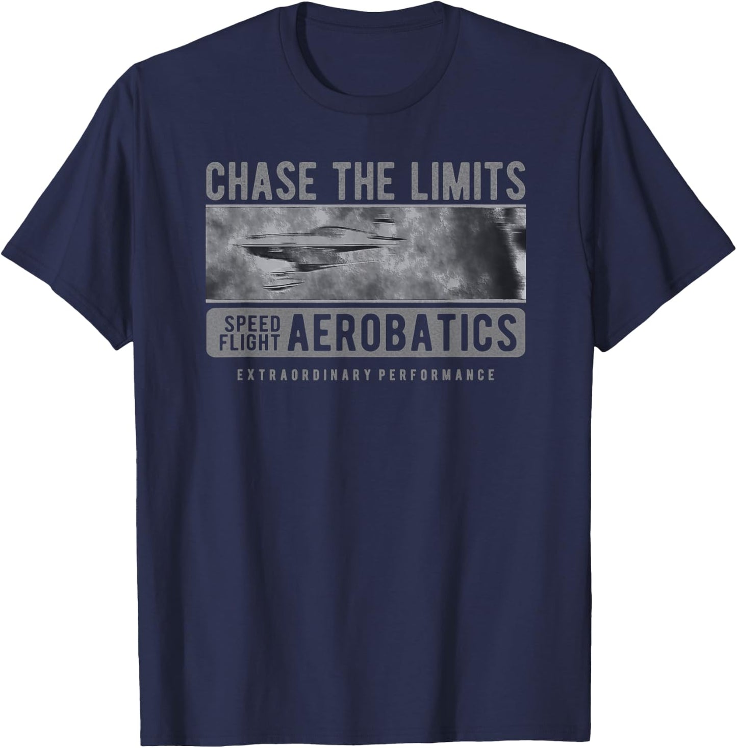 Aerobatics Pilots Airplane Air Show Chase the Limits T-Shirt - T-Shirt | Navy