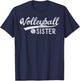 Team Sister Volleyball Volleyball Sister Design T-Shirt - T-Shirt | Navy