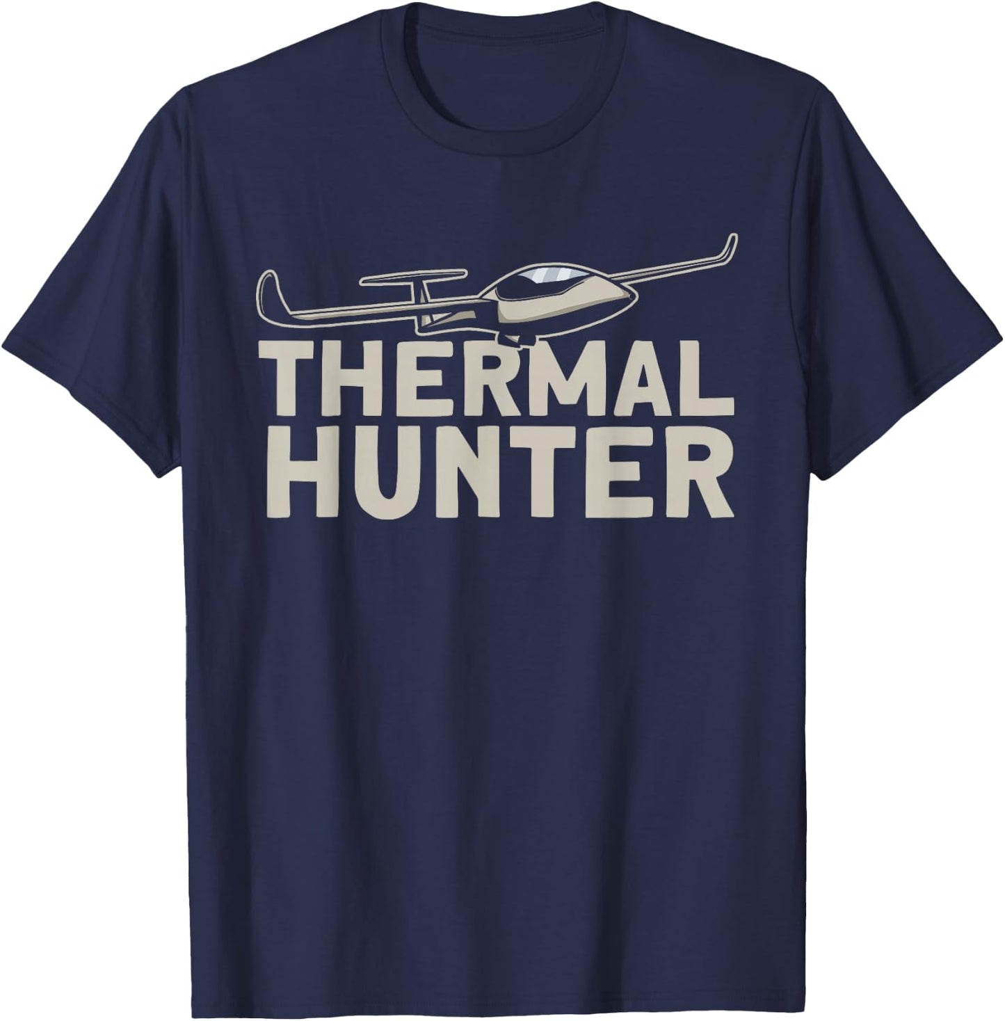 Thermal Hunter Flying Sailplane T-Shirt - T-Shirt | Navy