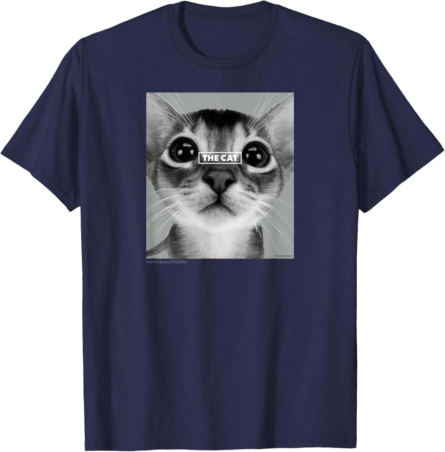 Artlist Collection THE CAT Abyssinian Men Women T-Shirt - T-Shirt | Navy