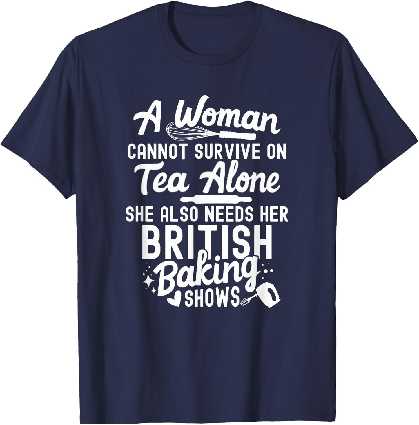 Tea and British Baking Cozy TV T-Shirt - T-Shirt | Navy