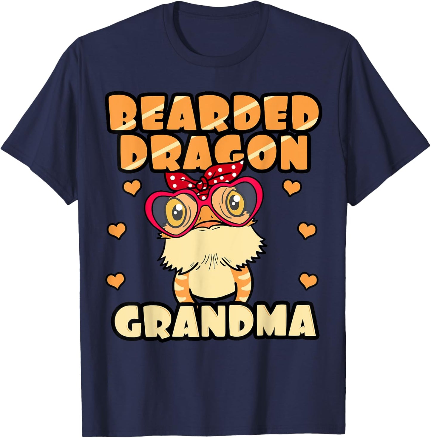 Bearded Dragon Grandma Pogona Reptile Grandma Mother's Day T-Shirt - T-Shirt | Navy