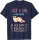 Just A Girl Who Loves Black-Footed Ferret Cute for Girls T-Shirt - T-Shirt | Navy
