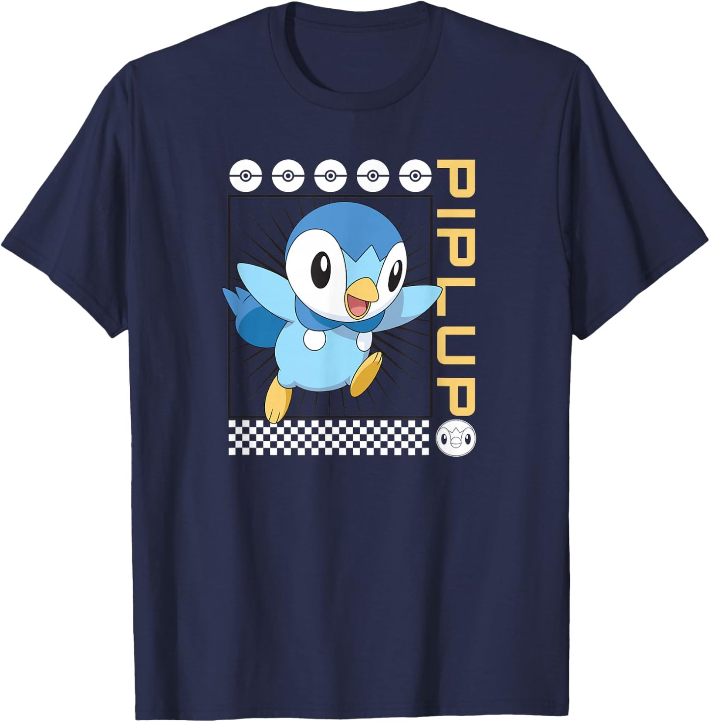 Pokémon - Piplup Water Type Generation IV Sinnoh Starter T-Shirt - T-Shirt | Navy