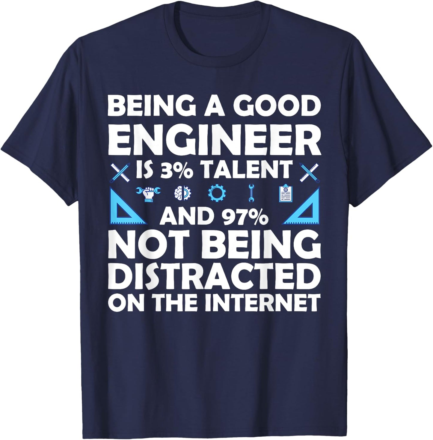 Funny Engineer Art Men Women Mechanical Engineering Lovers T-Shirt - T-Shirt | Navy