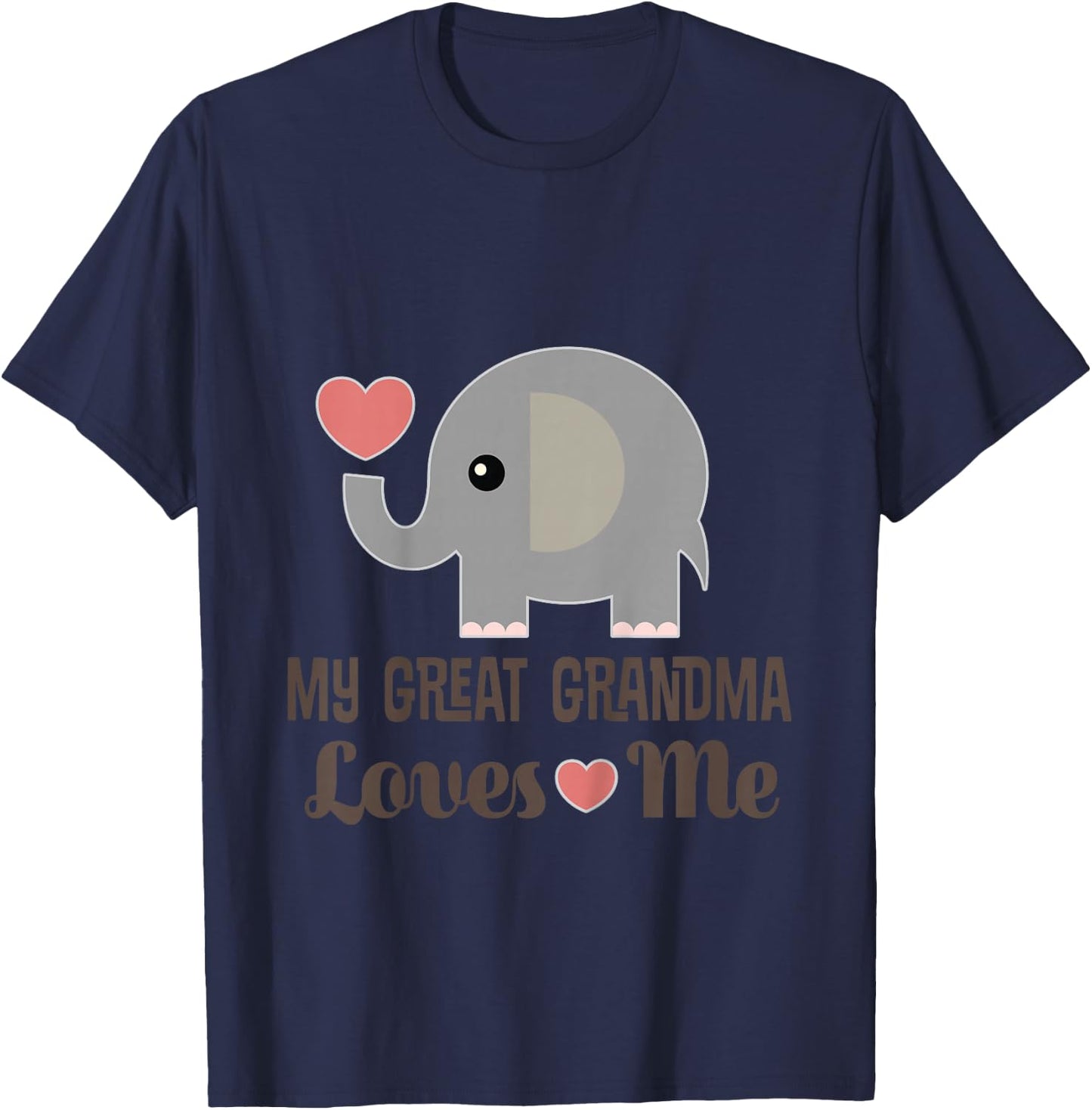 Kids Grandchild My Great Grandma Loves Me T-Shirt - T-Shirt | Navy