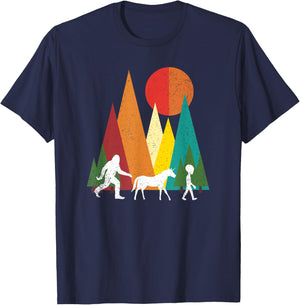 Bigfoot alien unicorn alien fantasy Gift T-Shirt - T-Shirt | Navy