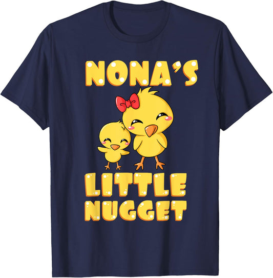 Nona's Little Nugget Chicken Lover Grandmother Mother's Day T-Shirt - T-Shirt | Navy