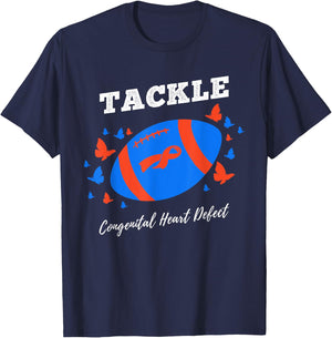 Tackle Congenital Heart Defect for CHD Awareness T-Shirt - T-Shirt | Navy