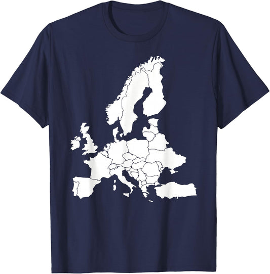 Europe map T-Shirt - T-Shirt | Navy