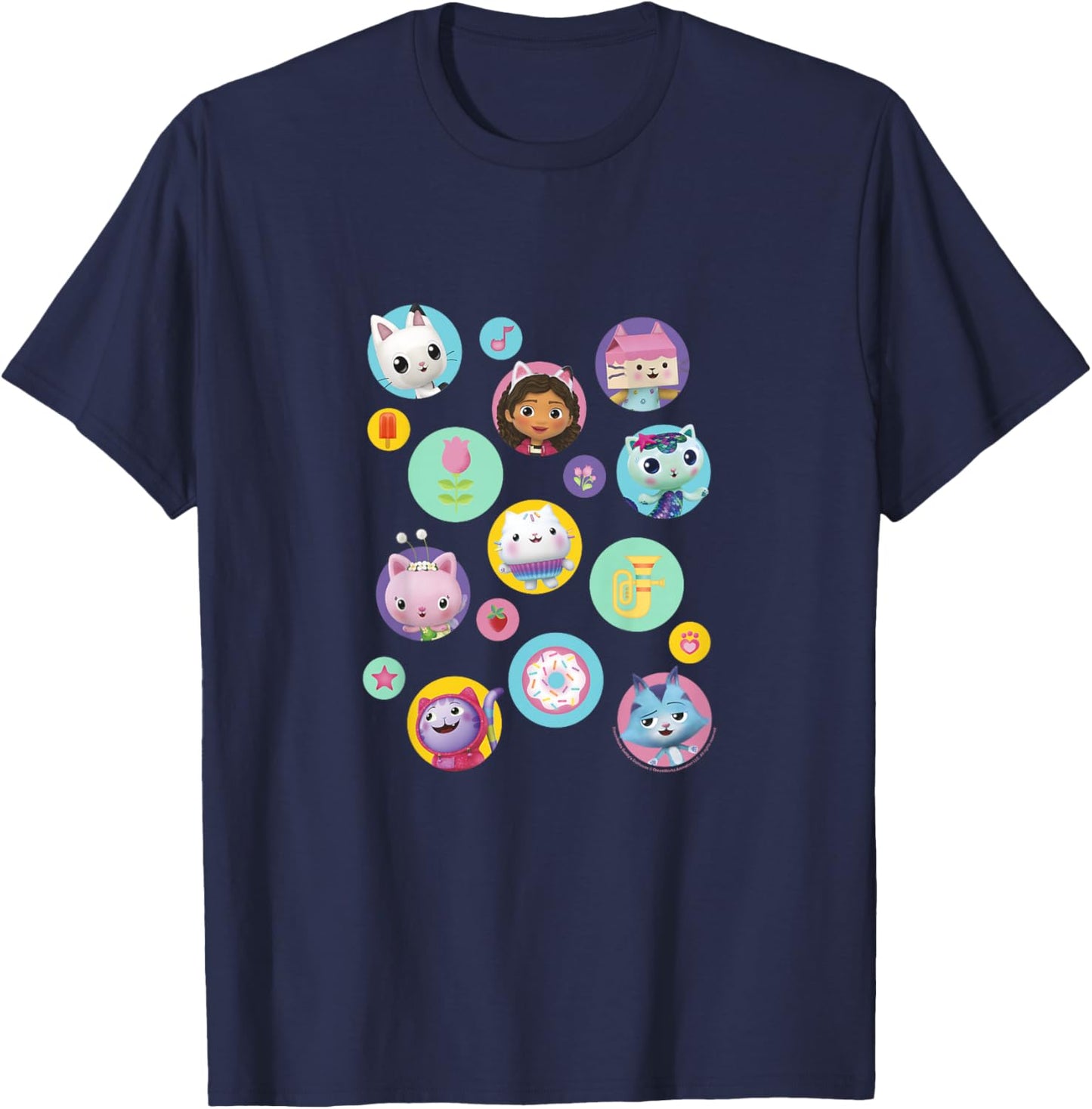 Kids Gabby's Dollhouse Icons T-Shirt - T-Shirt | Navy