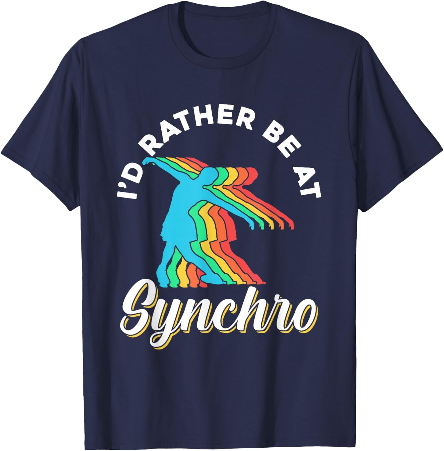 Synchro Figure Ice Skating Winter Sports Ice Skates Skater T-Shirt - T-Shirt | Navy